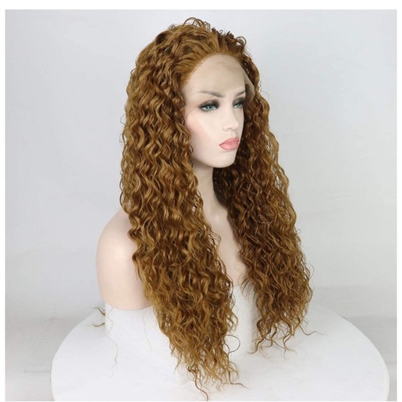 Honey BlondeLong Curly Lace Front Wigs